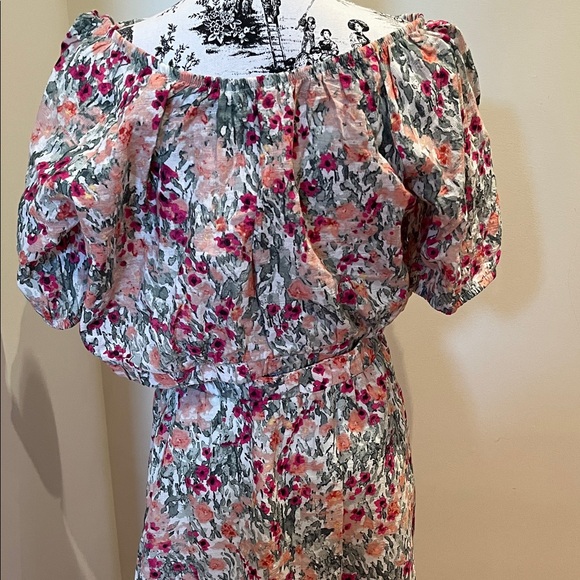 Reitmans Pink and Gray Floral Maxi Dress. Matching Separate Skirt and top - Picture 8 of 8